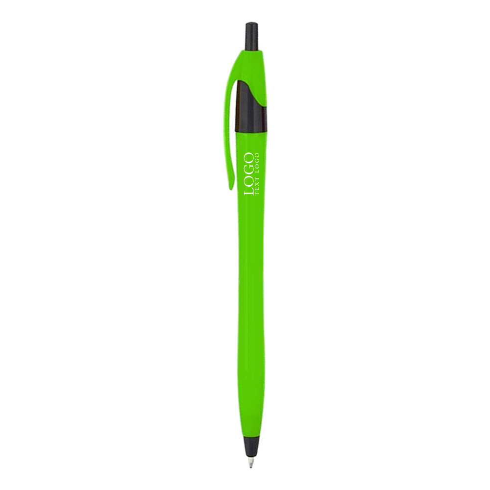 Custom Slimster Click Retractable Pen Green With Logo