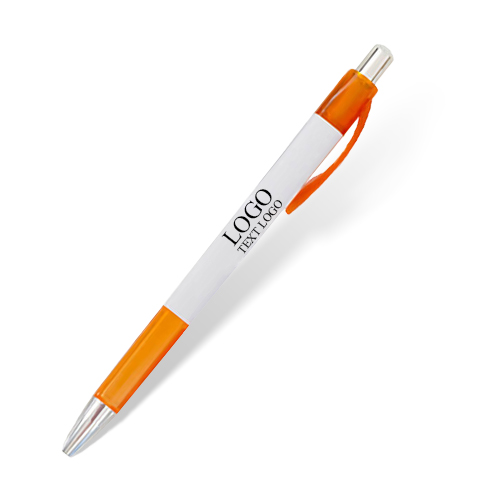 Customized Logo Simple Plastic Push Oily Ballpoint Pen