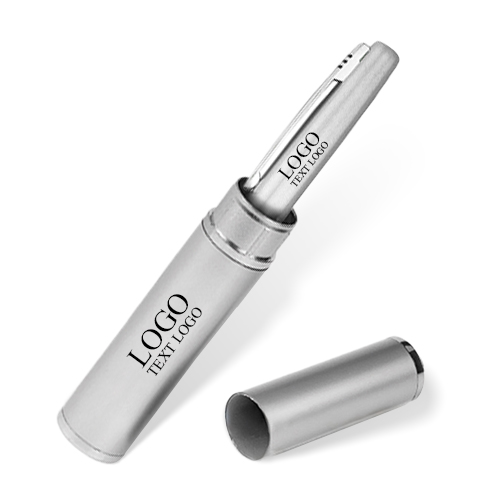 Matte Silver Metallic Tube Gift Pen