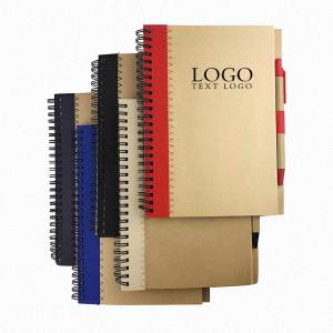 Multicolor Coiled Business Notebook With Ballpoint Pen