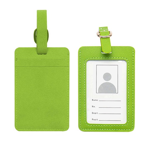 Printed Logo Leather Luggage Tag