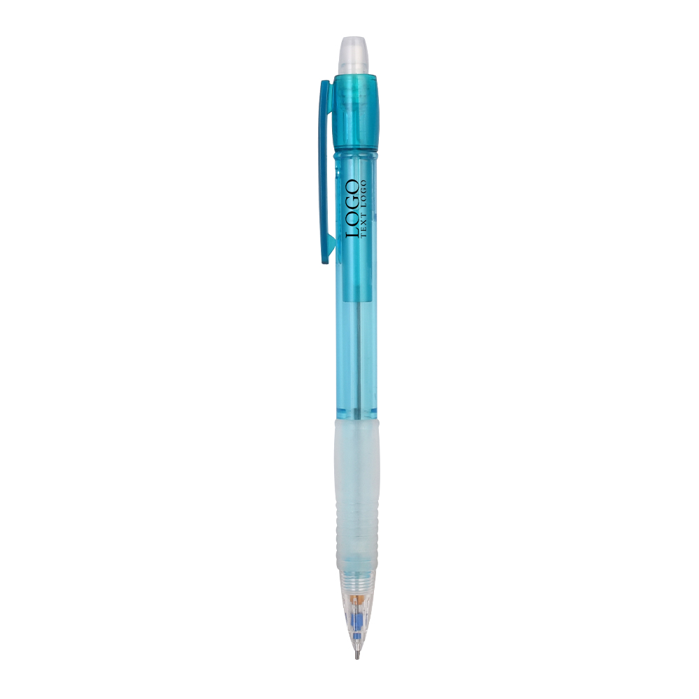 Simple Transparent Plastic Movement Mechanical Pencil Blue With Logo