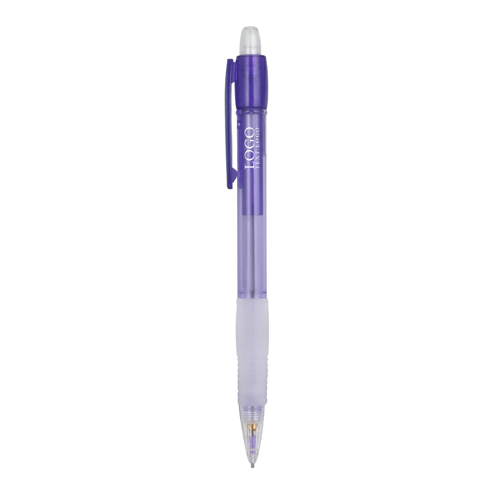 Simple Transparent Plastic Movement Mechanical Pencil Purple With Logo