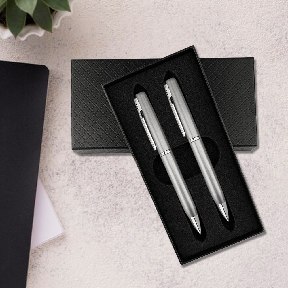 Zwarte geschenkdoos Dubbele geschenkpen Gratis verzending