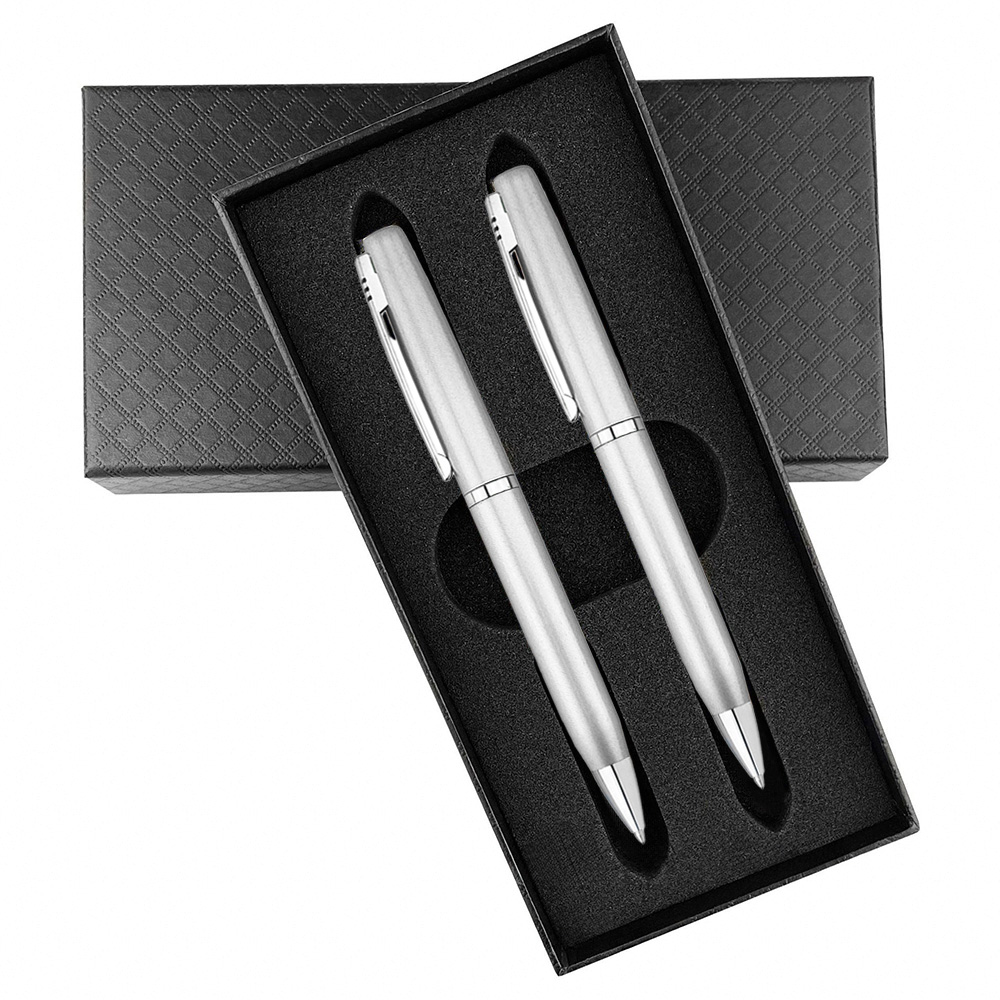 Zwarte geschenkdoos Dubbele geschenkpen Toon