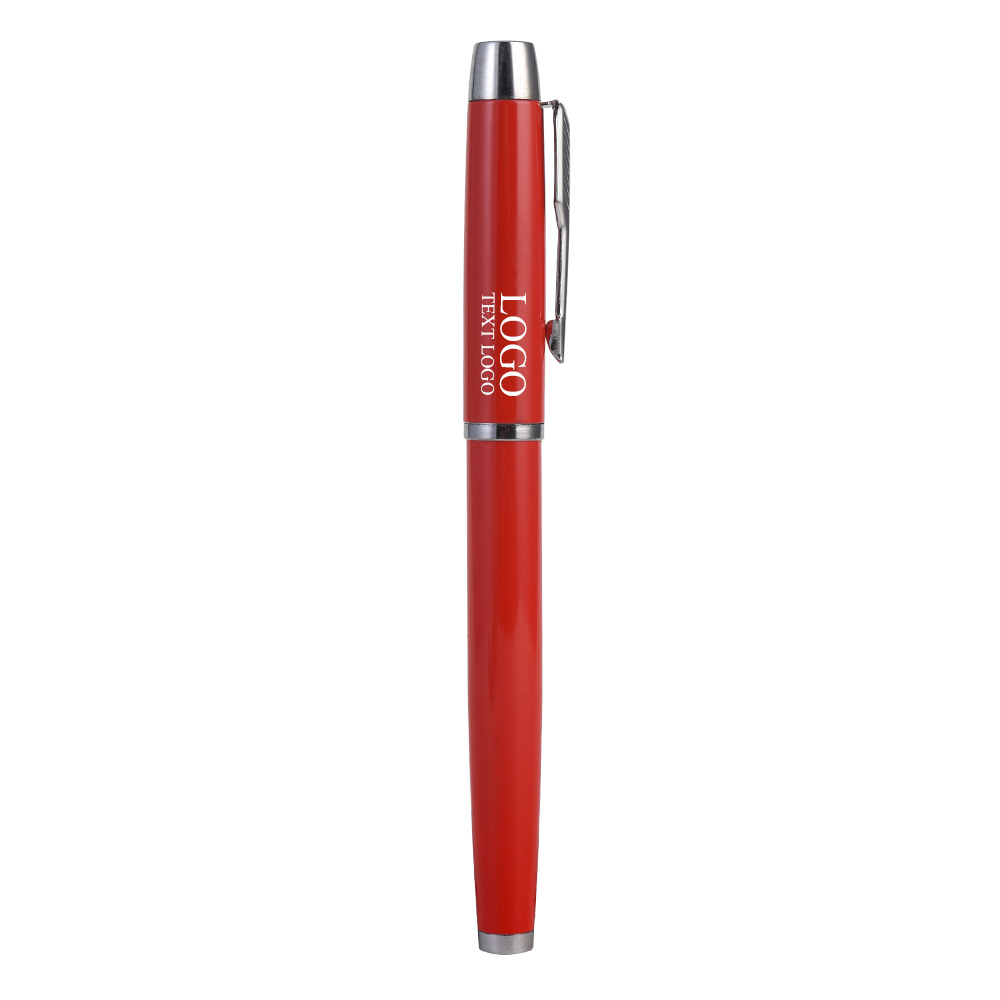 Custom Metal Fashion Gel Pen Red With Logo