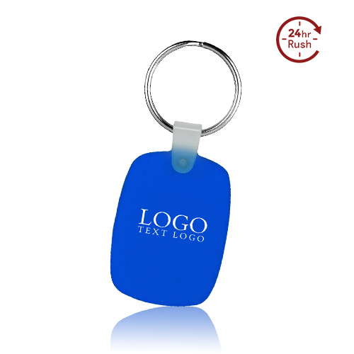 Custom Oval Shaped Silicone Keychain