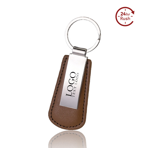 Giveaway PU Leather Drop Shaped Keychain