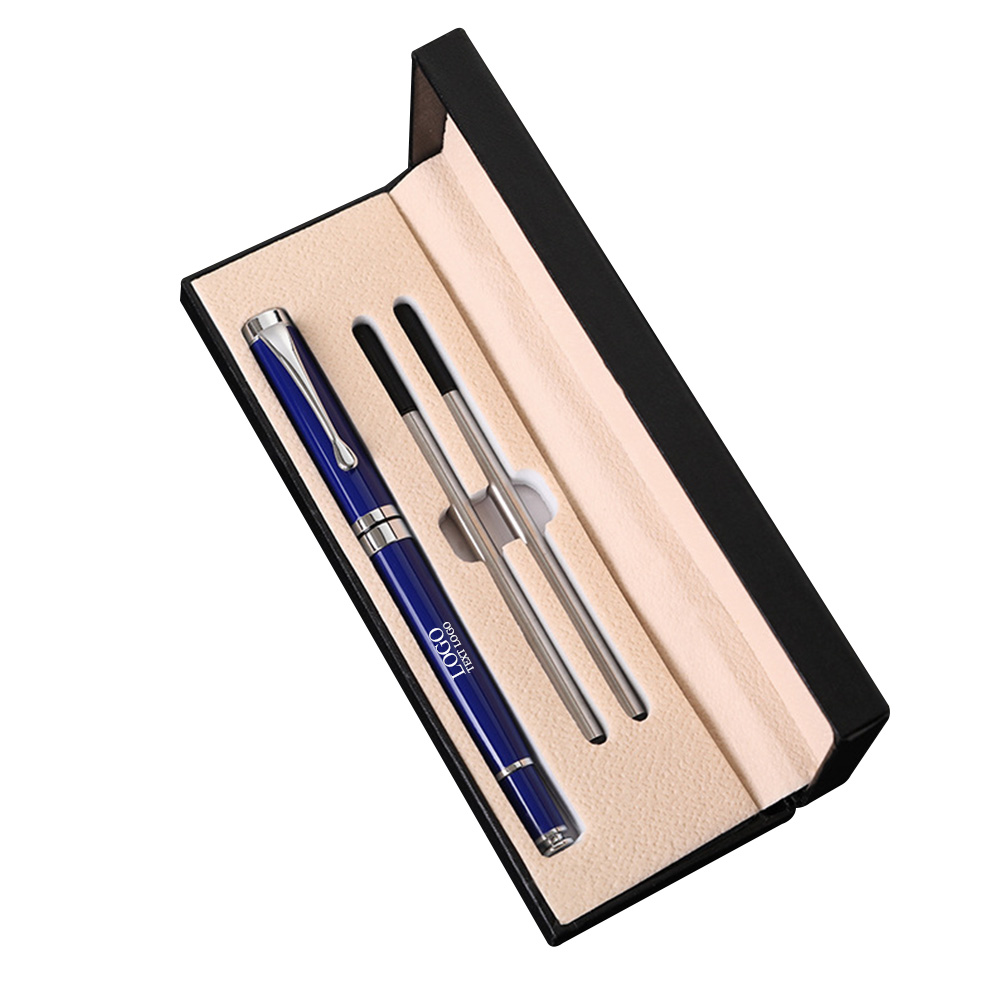 Double Refill Business Office Gel Pen Blue