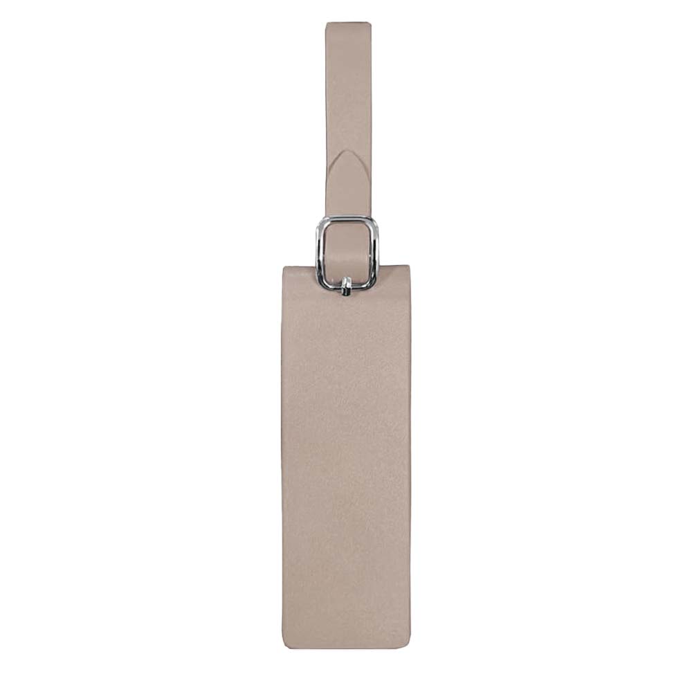 Waterproof Microfiber Leather Luggage Tags Beige