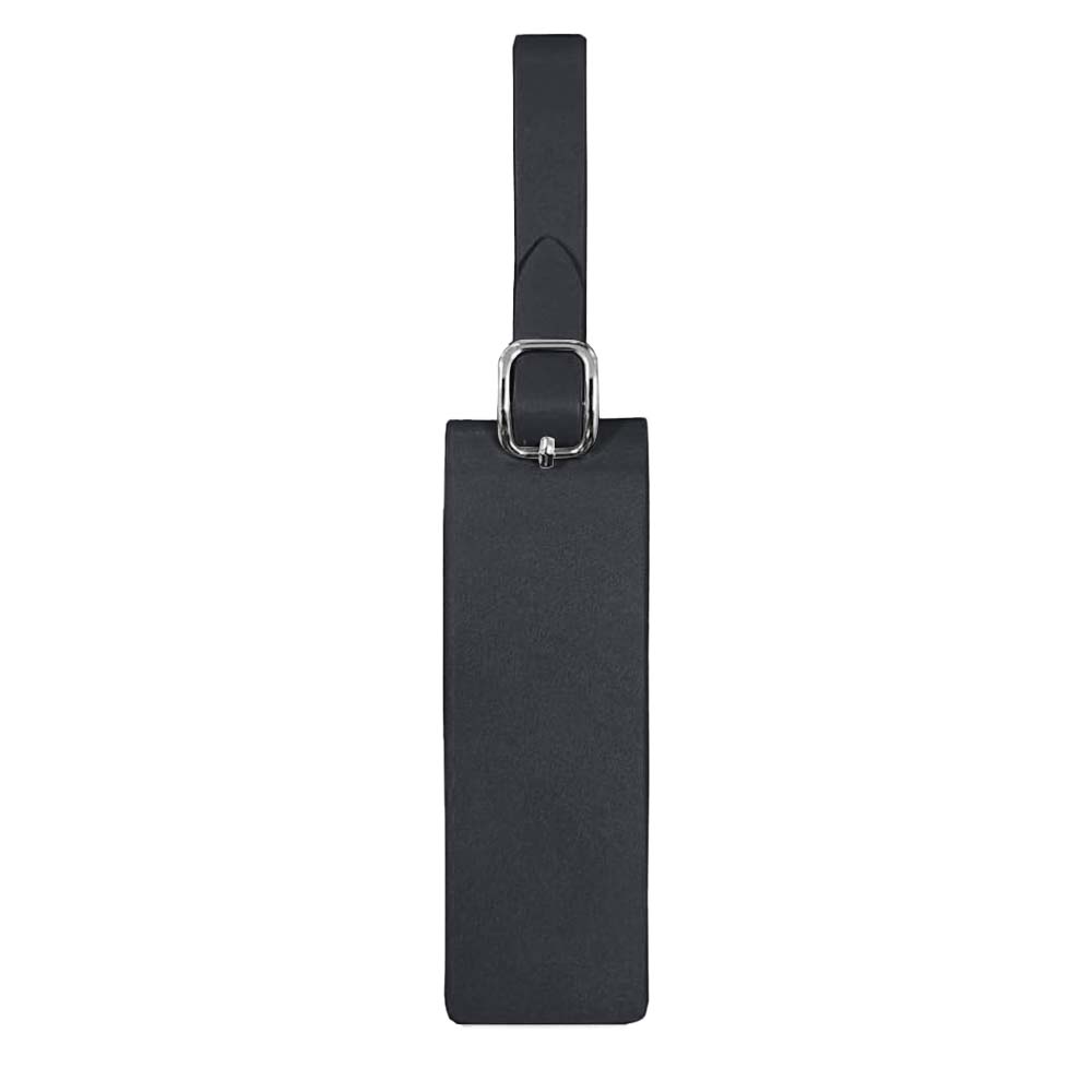 Waterproof Microfiber Leather Luggage Tags Black