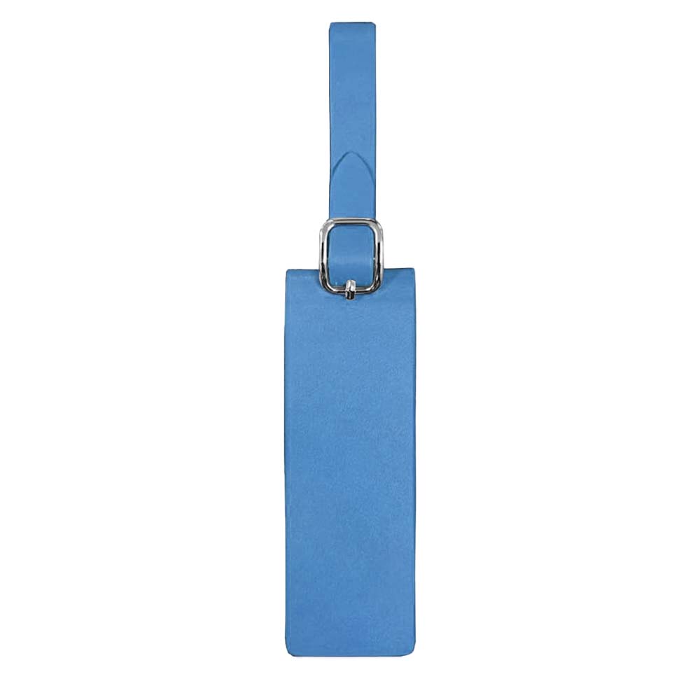 Waterproof Microfiber Leather Luggage Tags Blue