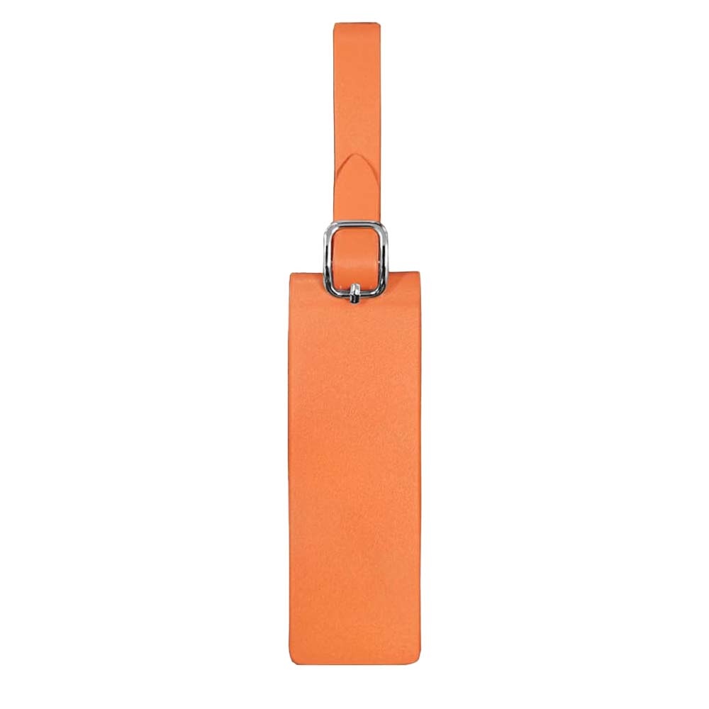 Waterproof Microfiber Leather Luggage Tags Orange