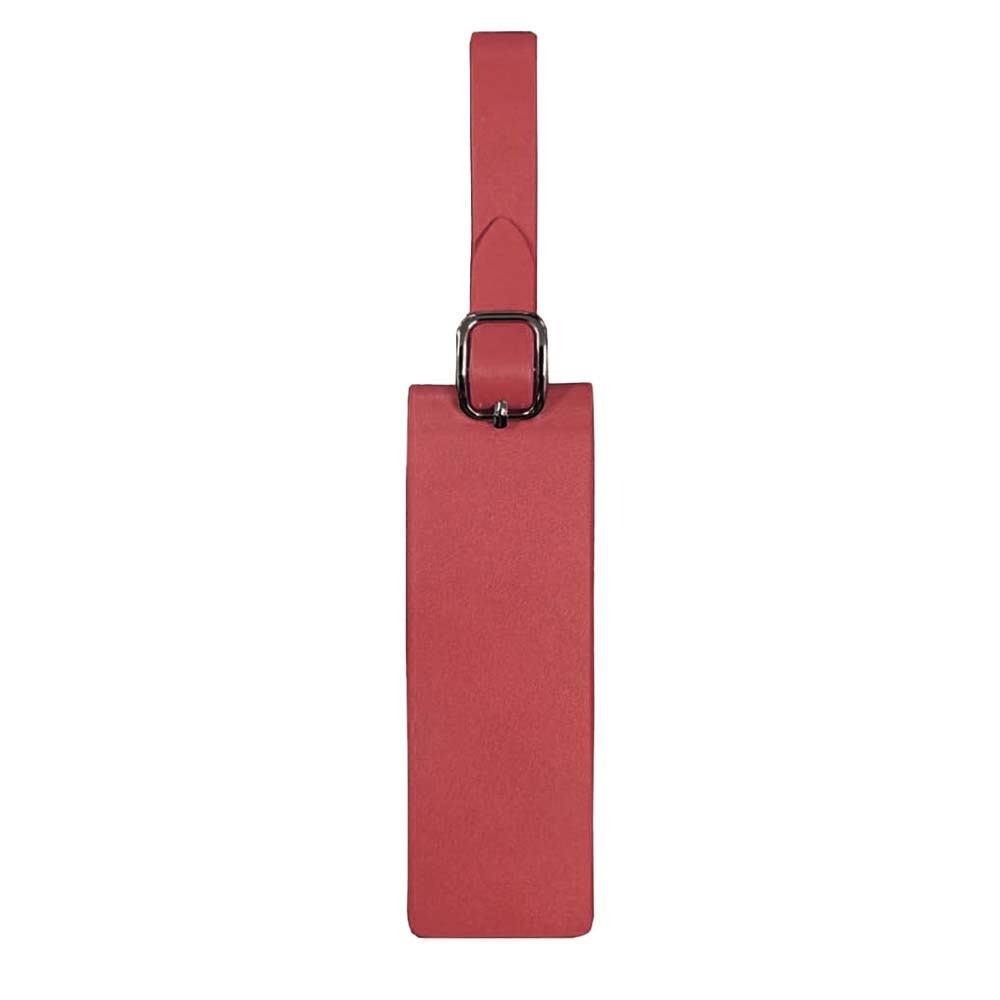 Waterproof Microfiber Leather Luggage Tags Red