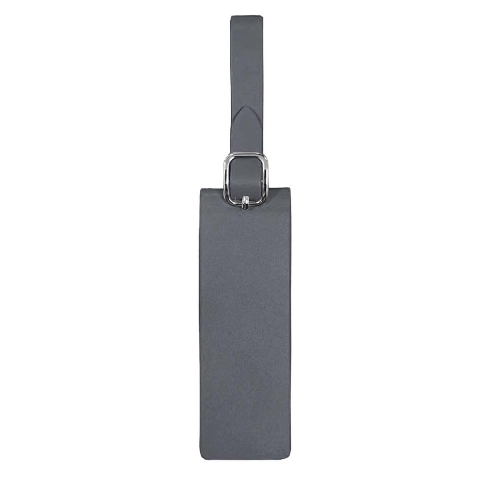 Waterproof Microfiber Leather Luggage Tags Smoke