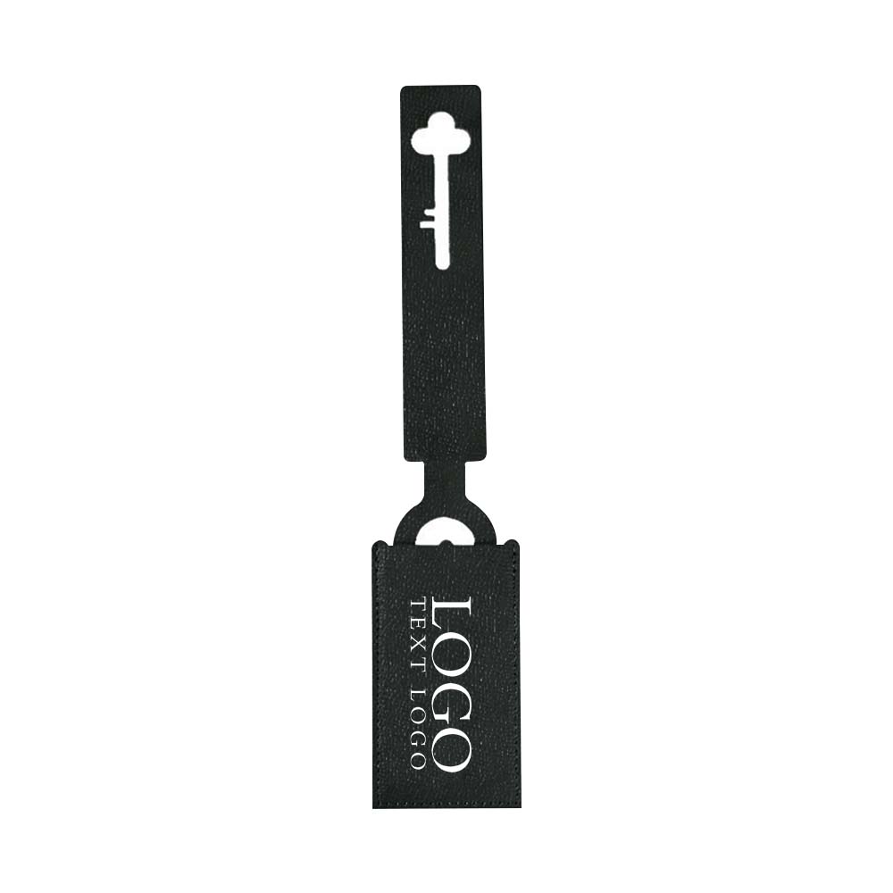 Black PU Discoloration Leather Integrated Luggage Tags with Logo