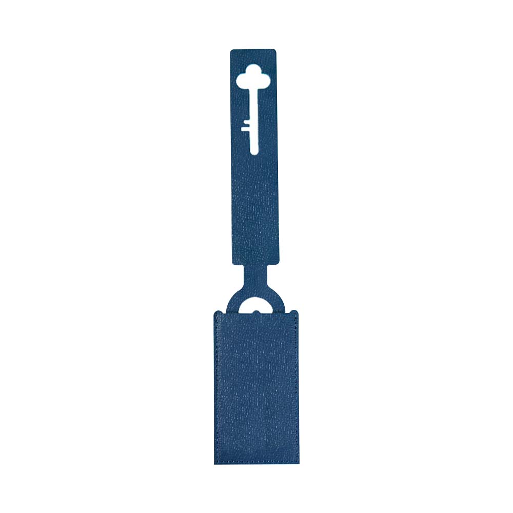 PU Discoloration Leather Integrated Luggage Tags Cover Blue