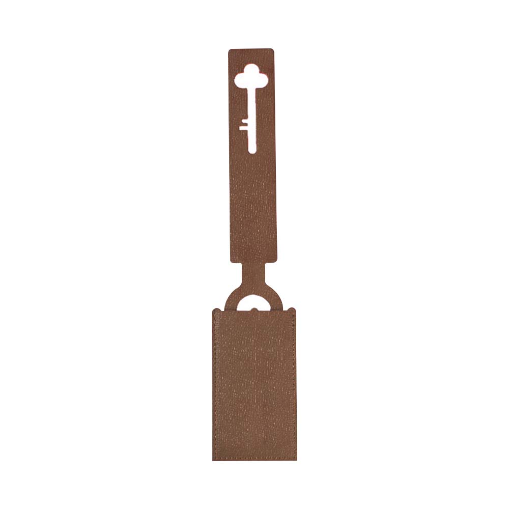 PU Discoloration Leather Integrated Luggage Tags Cover Brown