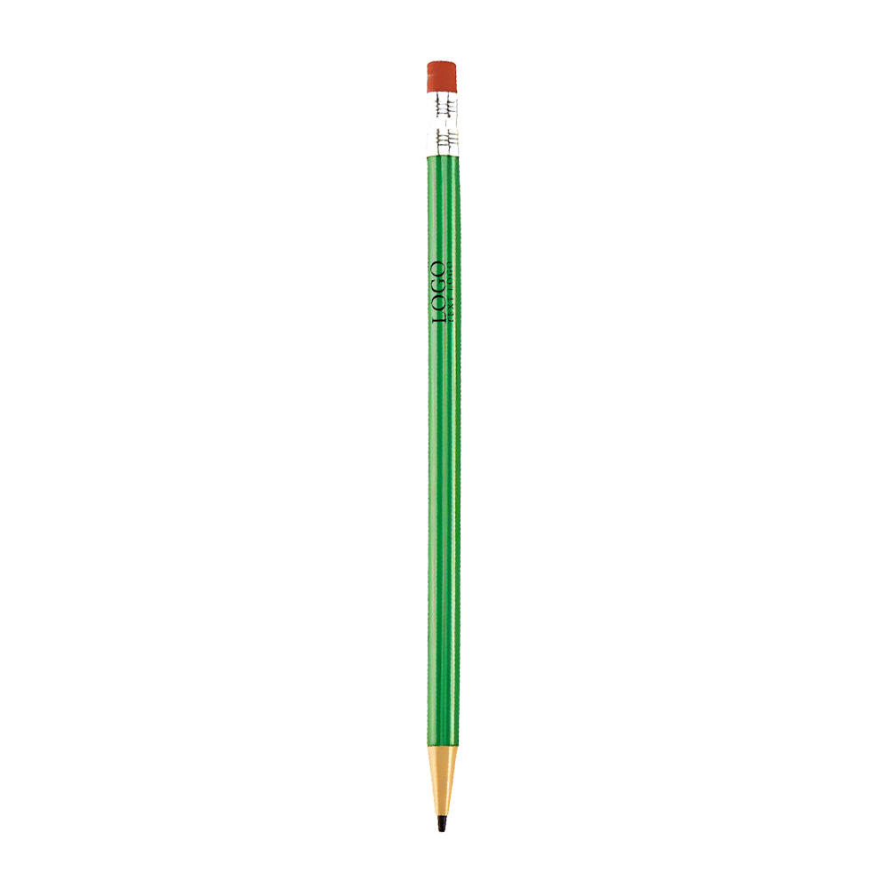 Colored Promotional Pencil Green With Logo