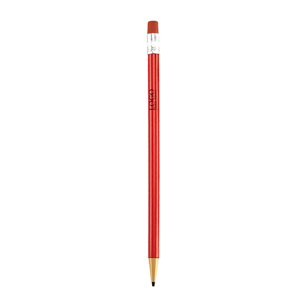 Colored Promotional Pencil Red With Logo