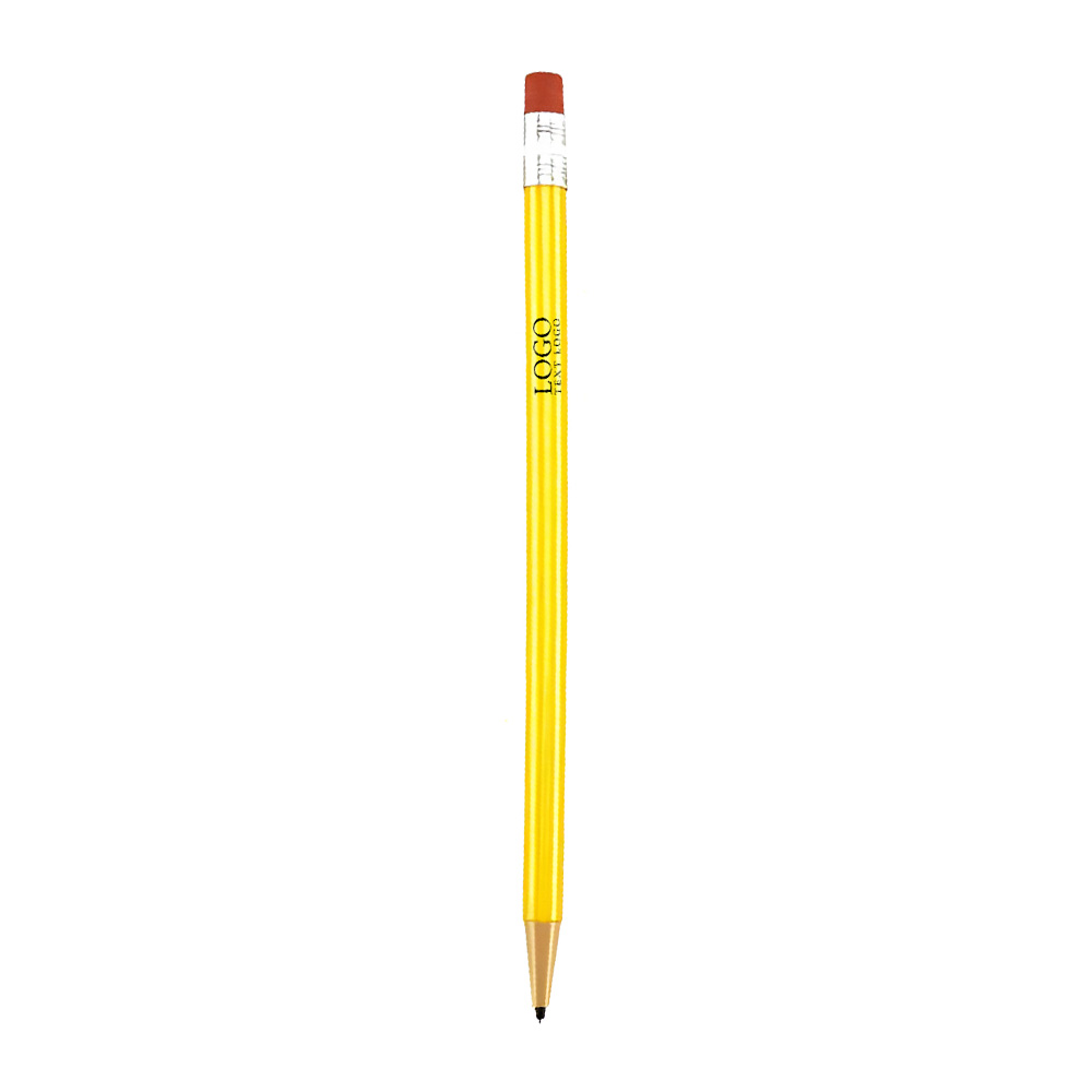 Colored Promotional Pencil Yellow With Logo