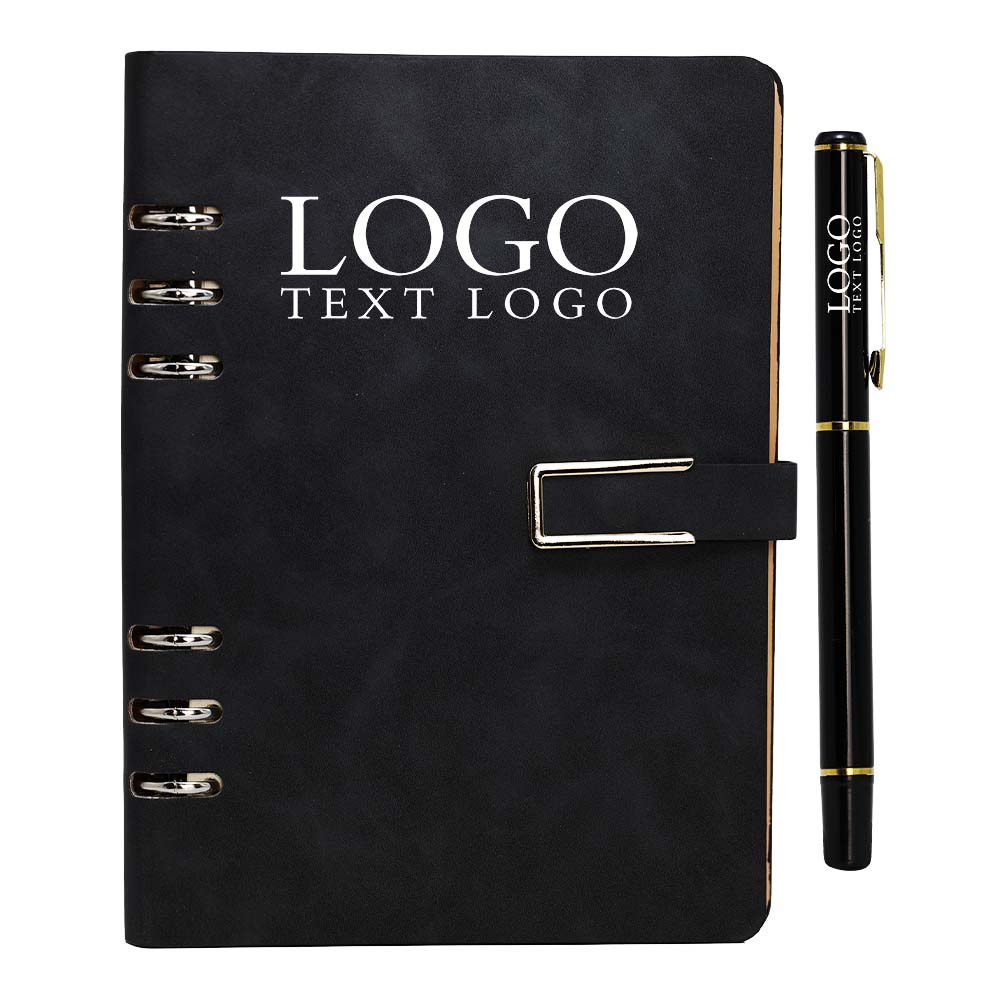 Corporate Logo Customized Simple Notepad Black With Logo