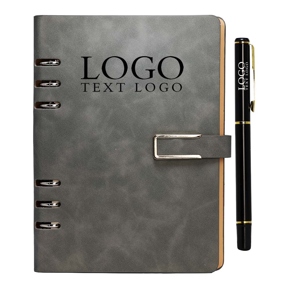 Corporate Logo Customized Simple Notepad Gray With Logo