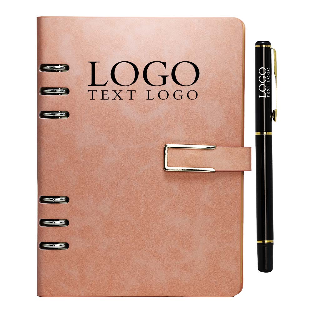 Corporate Logo Customized Simple Notepad Pink With Logo