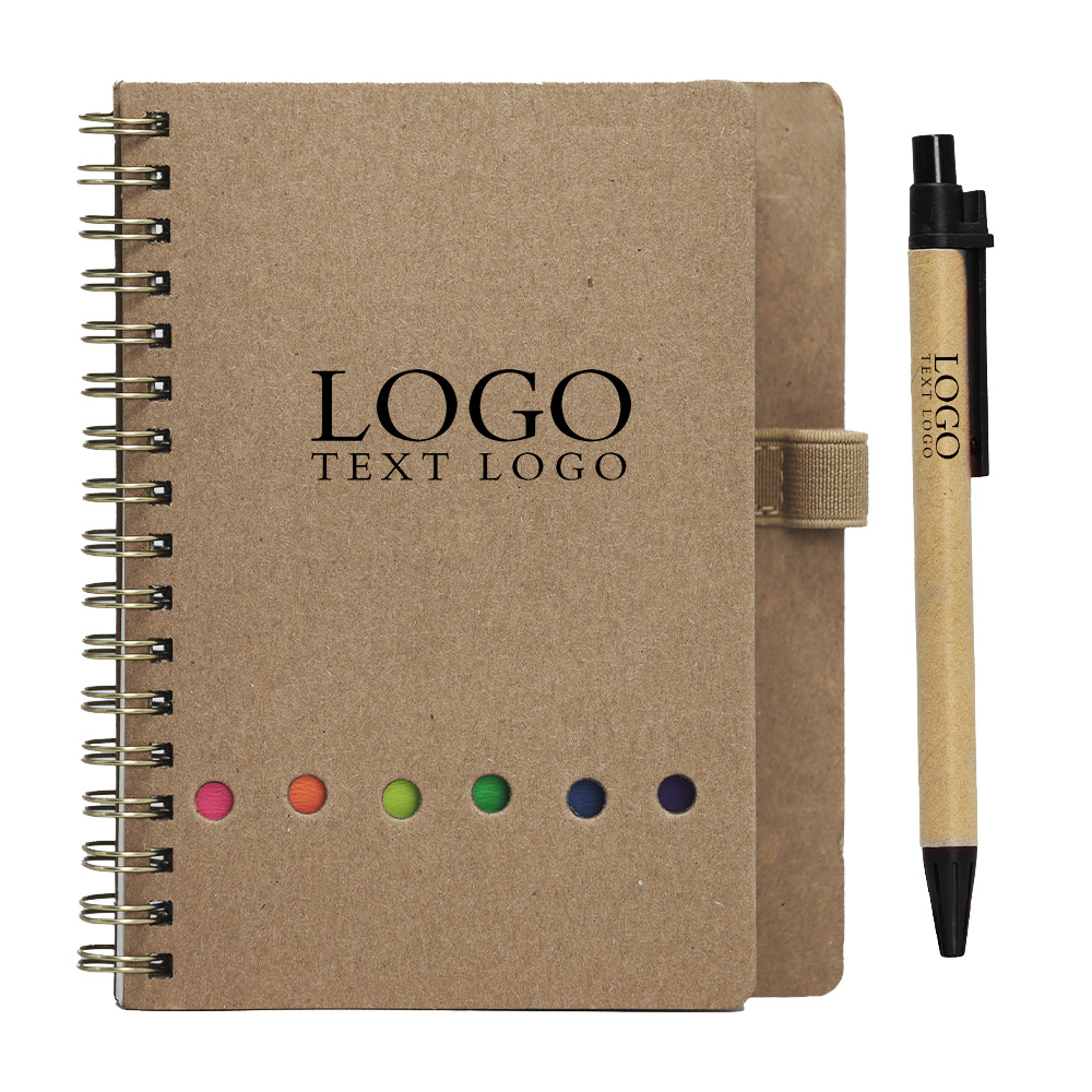 Kraftpapier Notitieboek Combinatie Met Pen Primaire Kleur Met Logo Kraftpapier Notitieboek Combinatie Met Pen Primaire Kleur Met Logo