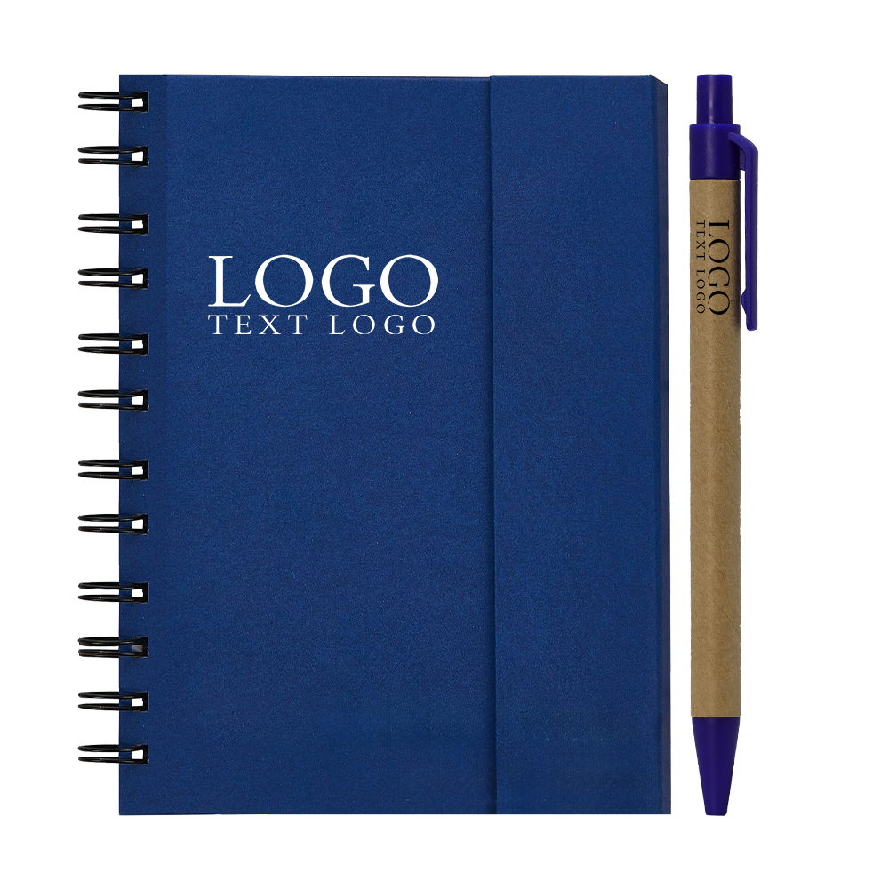 Multifunctional Notebook with Flipchart Sticky Notes Blue With Logo