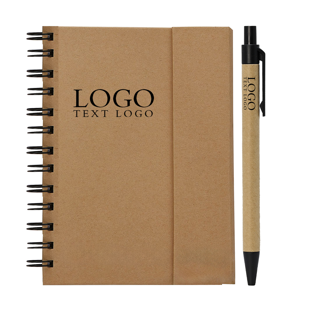 Multifunctional Notebook with Flipchart Sticky Notes Brown With Logo