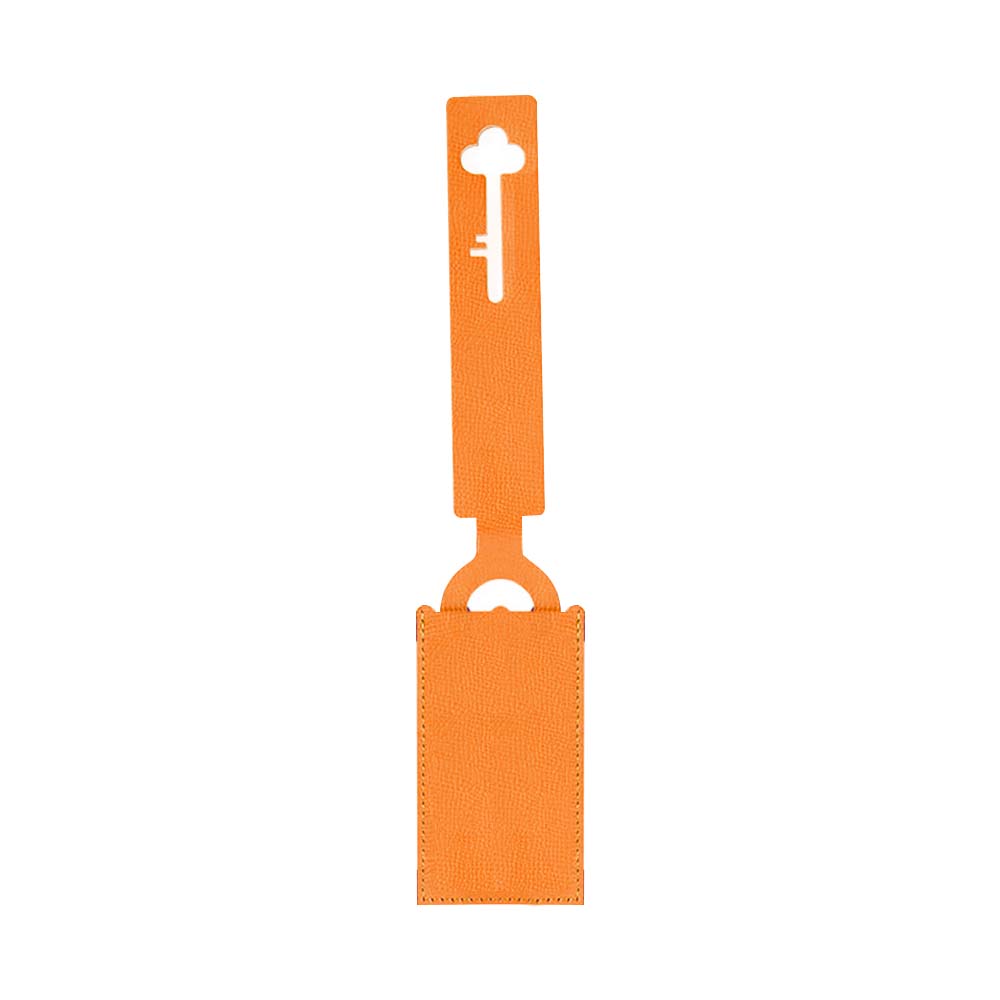PU Discoloration Leather Integrated Luggage Tags Cover Orange