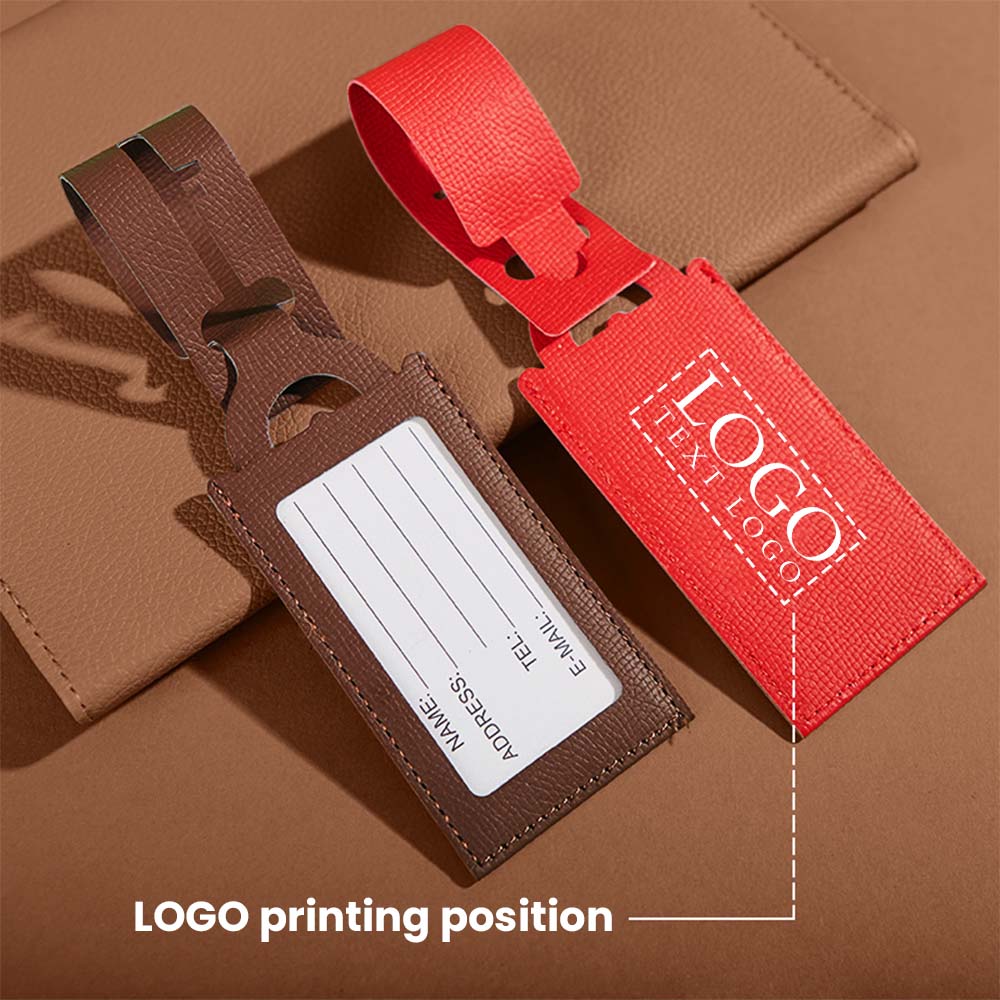 PU Discoloration Leather Integrated Luggage Tags Details