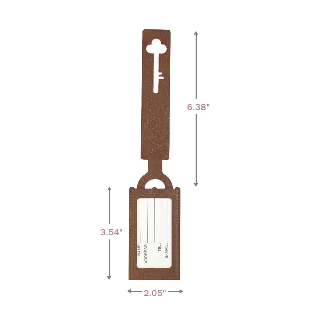 PU Discoloration Leather Integrated Luggage Tags Size Chart