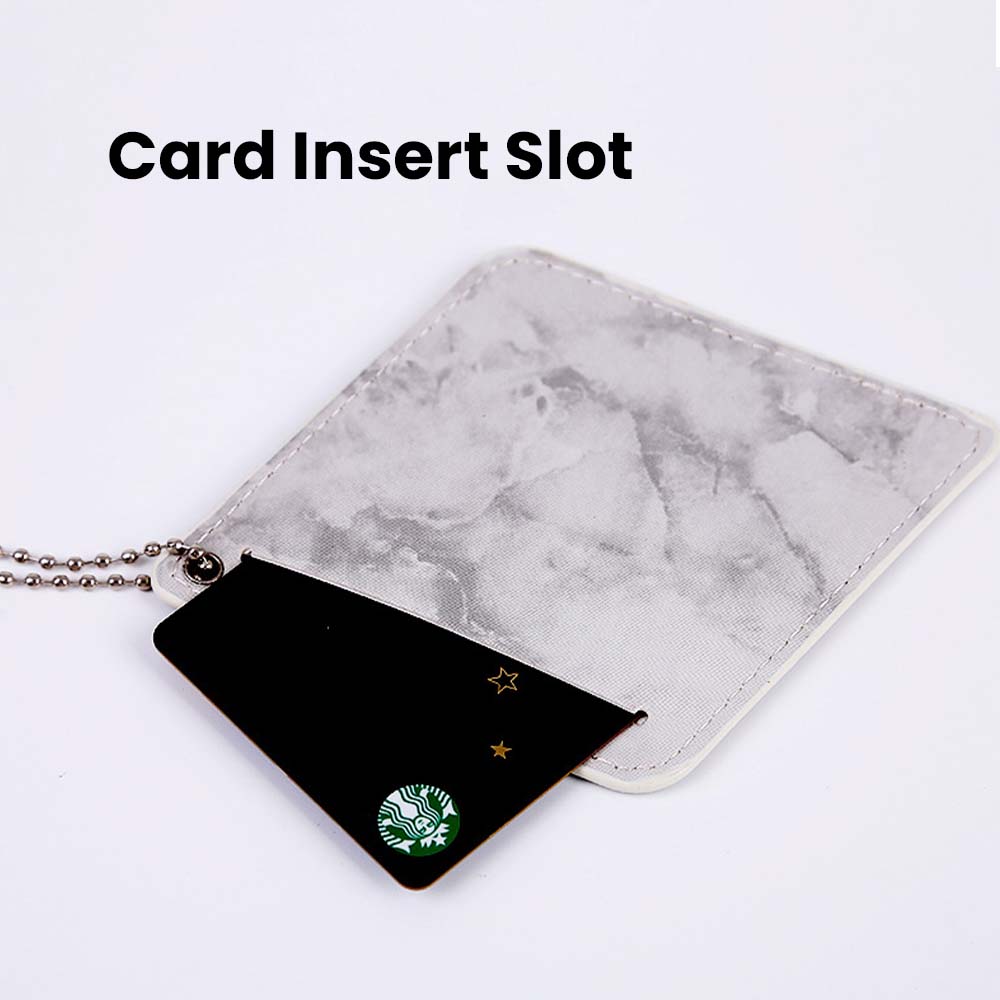 PU Leather Marble Pattern Rhombic Luggage Tags Details