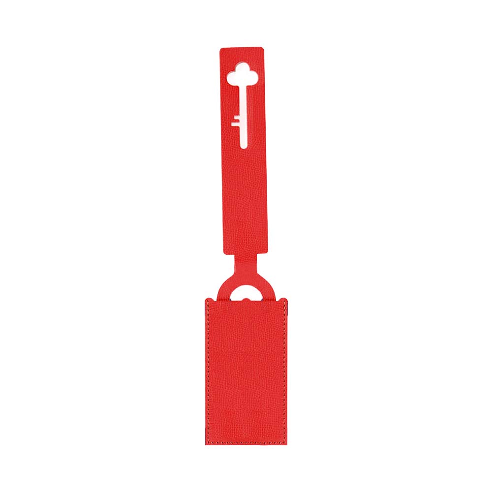 PU Discoloration Leather Integrated Luggage Tags Cover Red