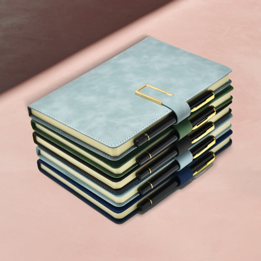 Skin Sensitive Leather Magnetic Buckle Notebook High Quality