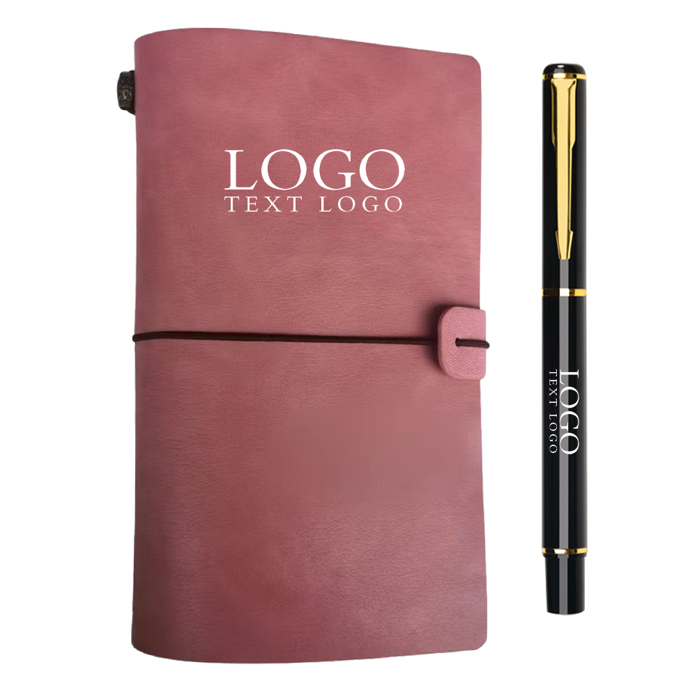 Travel Ledger Pocket Notebook Roze Met Logo Travel Ledger Pocket Notebook Roze Met Logo