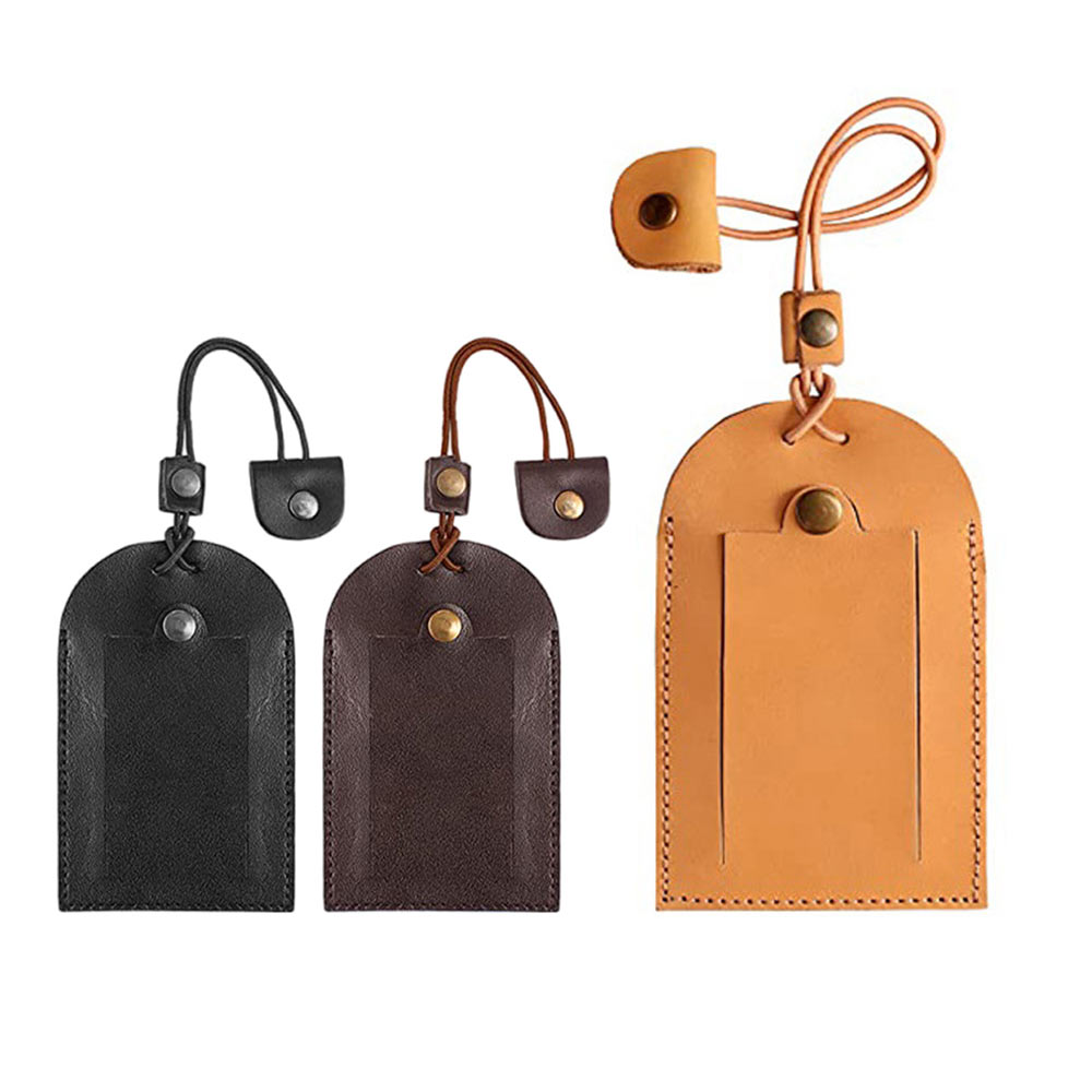Vintage Genuine Leather Luggage Tags Cover Image