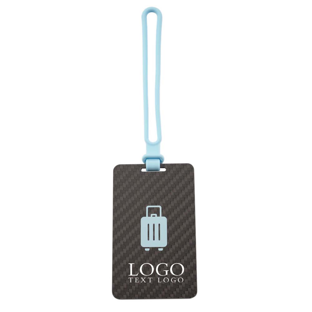 Blue Carbon Fiber High-quality Luggage Tags with Logo