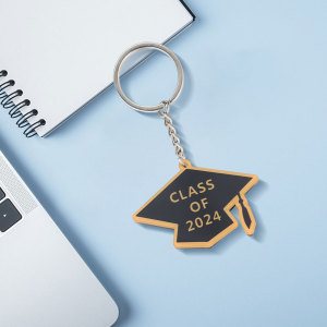 Custom Bachelor's Cap Acrylic Keychain