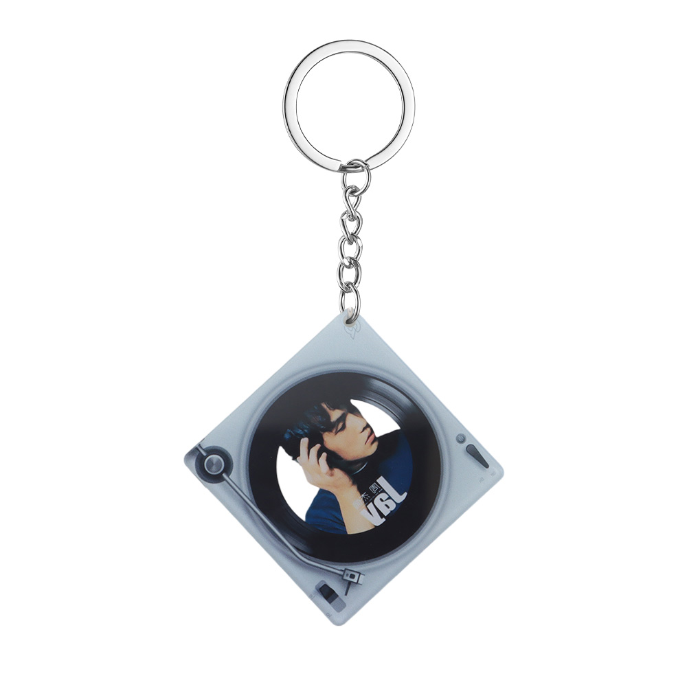 Custom Magnetic NFC Acrylic Record Player Keychain