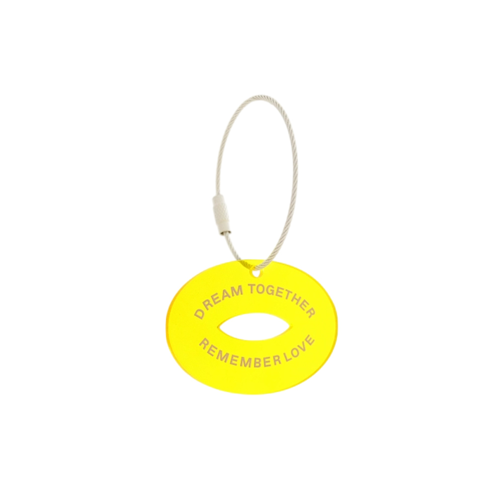 Custom Oval-shaped Transparent Color Acrylic Keychain