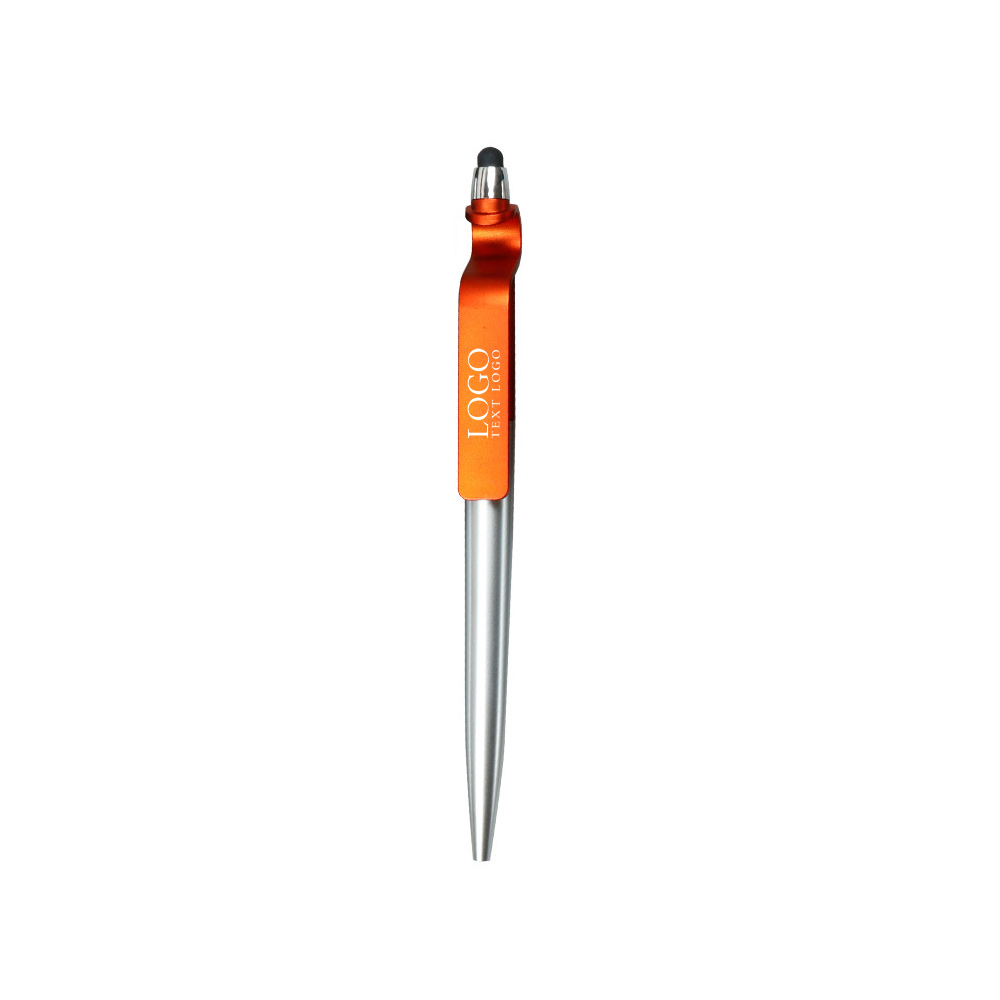Customizable Metallic Painted Click Ballpoint Pen with logo-orange