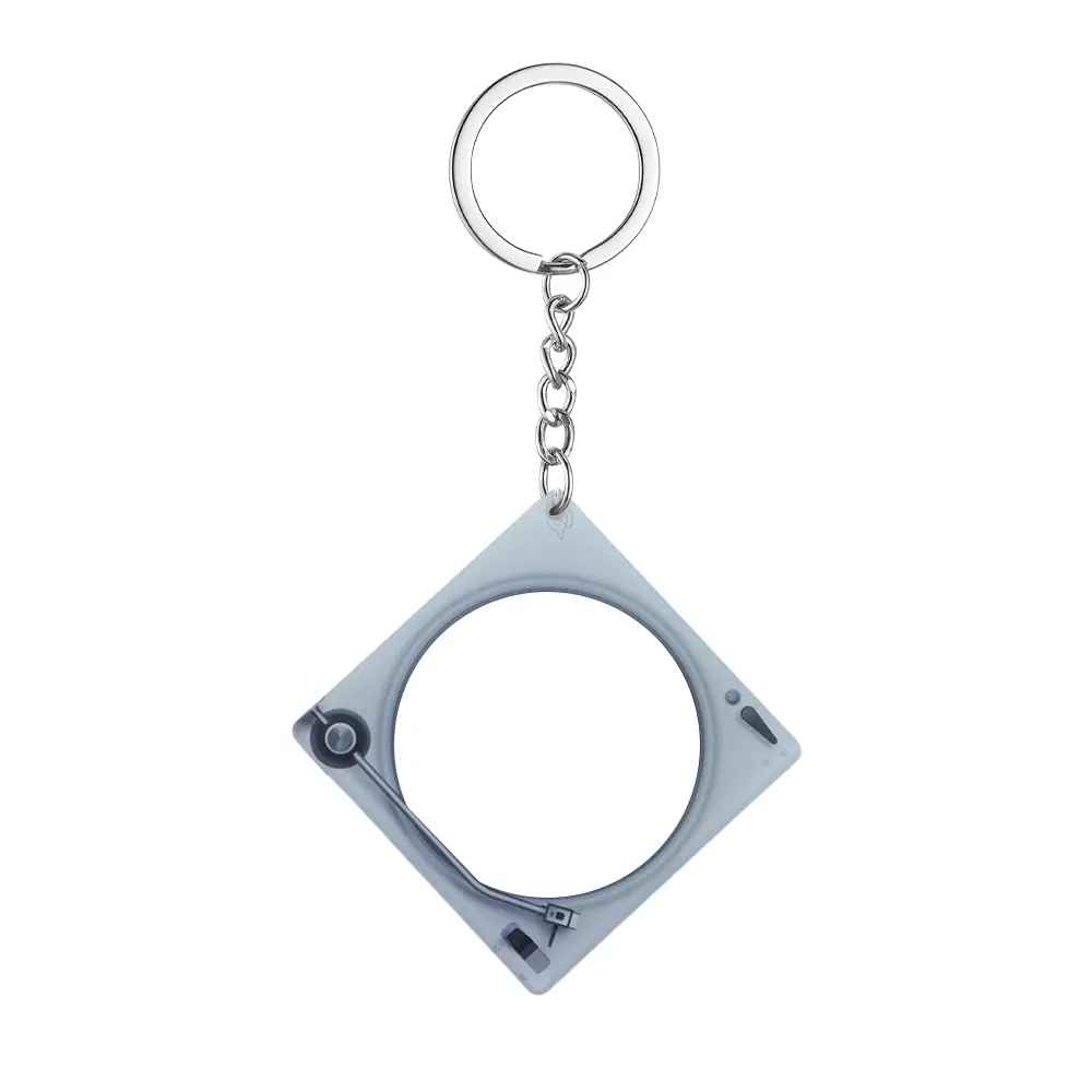 Magnetic NFC Acrylic Record Player Keychain-Logo