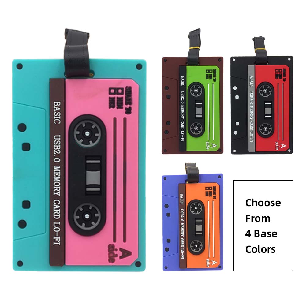 PVC Soft Audio Tape Luggage Tags Coverage