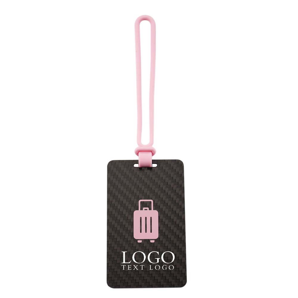 Pink Carbon Fiber High-quality Luggage Tags with Logo