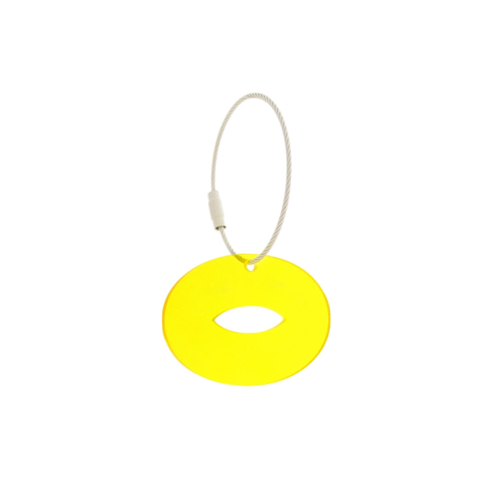 Promotional Custom Oval-shaped Transparent Color Acrylic Keychain Color