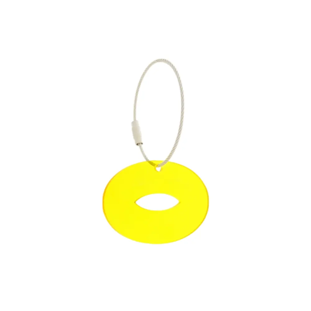 Promotional Custom Oval-shaped Transparent Color Acrylic Keychain Color