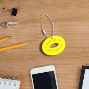 Promotional Custom Oval-shaped Transparent Color Acrylic Keychain